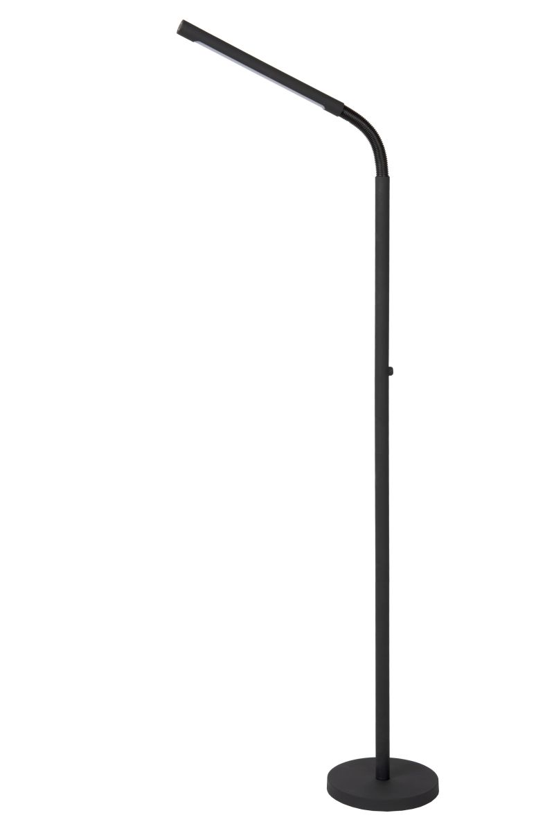 Lucide GILLY - Dobíjacia stojaca lampa na čítanie - Batéria - LED Dim. - 1x3W 2700K - Čierna